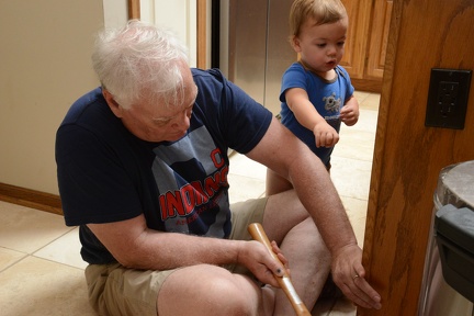 Helping Grandpa fix the kitchen island3